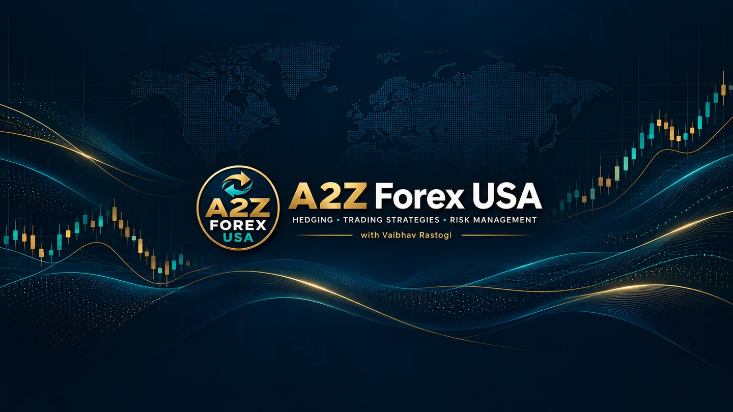 A2Z Forex USA workshop banner: hedging, trading strategies and risk management